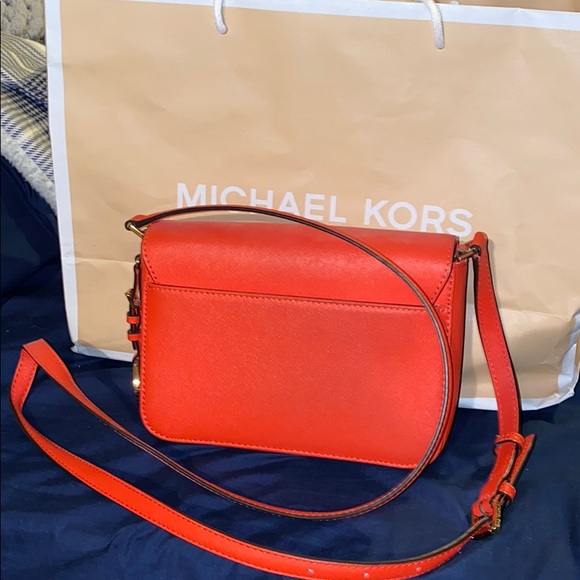 Orange and brown Michael Kors purse - Picture 5 of 5